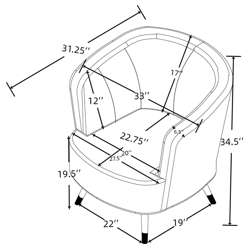 Ellorie Accent Chair - Theo's Factory Direct Mattress & Furniture (Columbus, OH)
