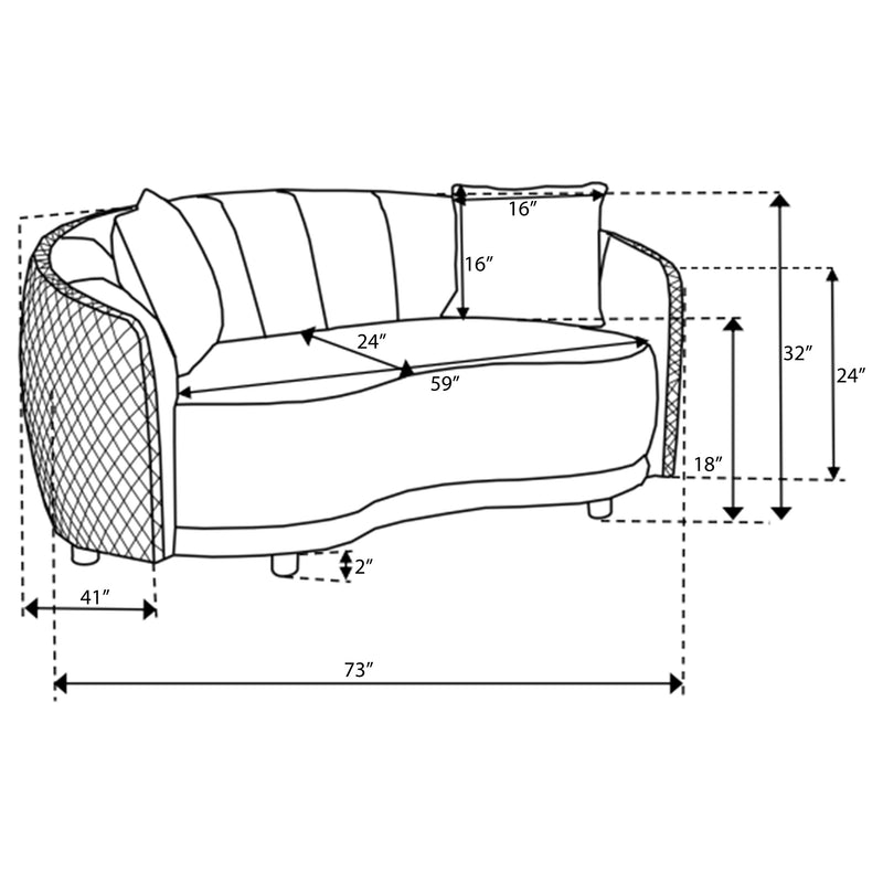 Brookside Stationary Loveseat - Theo's Factory Direct Mattress & Furniture (Columbus, OH)