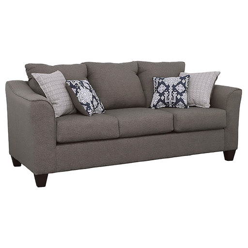 Salizar Flared Arm Sofa Grey - Theo's Factory Direct Mattress & Furniture (Columbus, OH)