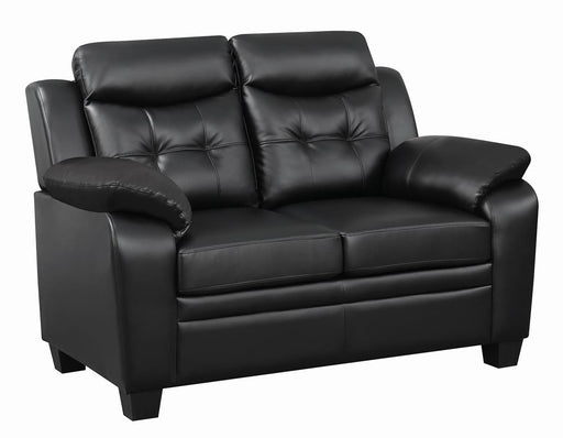 Finley Tufted Upholstered Loveseat Black - Theo's Factory Direct Mattress & Furniture (Columbus, OH)