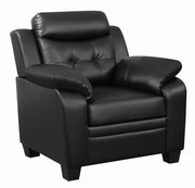Finley Tufted Upholstered Chair Black - Theo's Factory Direct Mattress & Furniture (Columbus, OH)