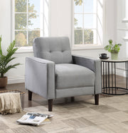 Bowen Upholstered Track Arms Tufted Chair - Theo's Factory Direct Mattress & Furniture (Columbus, OH)