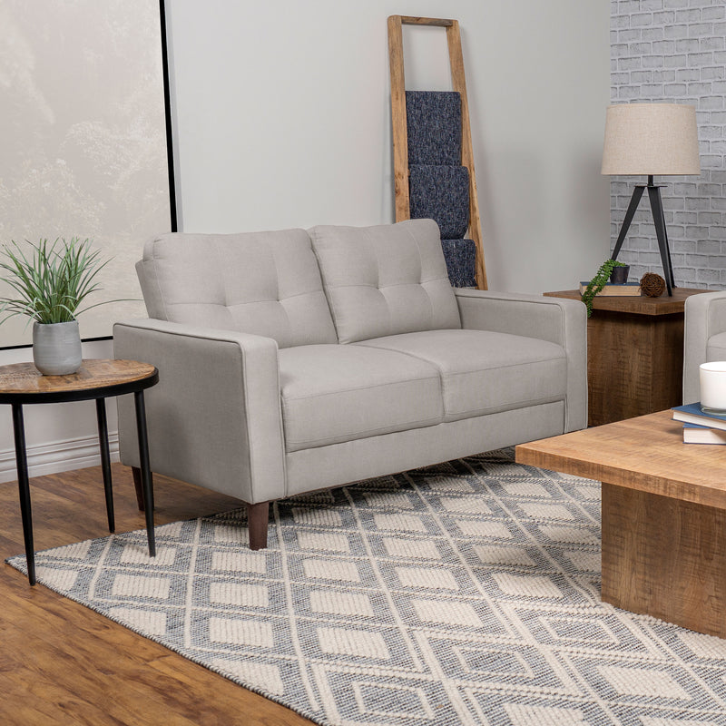 Bowen Upholstered Track Arms Tufted Loveseat - Theo's Factory Direct Mattress & Furniture (Columbus, OH)