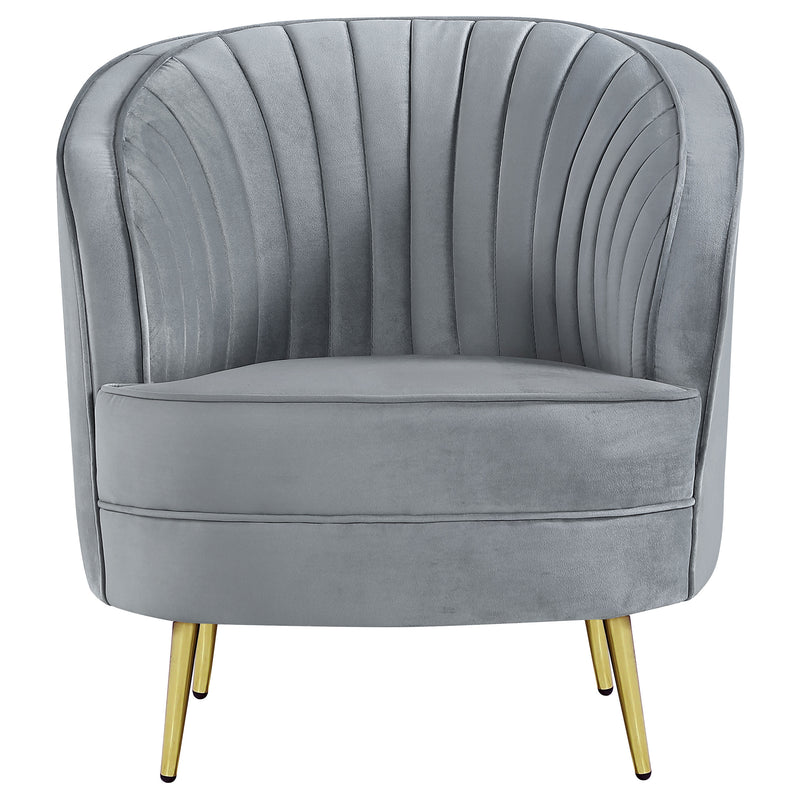 Sophia Upholstered Chair Grey and Gold - Theo's Factory Direct Mattress & Furniture (Columbus, OH)