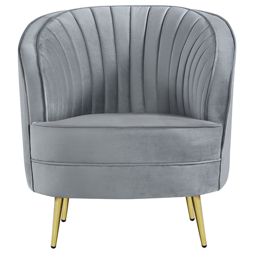 Sophia Upholstered Chair Grey and Gold - Theo's Factory Direct Mattress & Furniture (Columbus, OH)