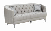 Avonlea Sloped Arm Tufted Sofa Grey - Theo's Factory Direct Mattress & Furniture (Columbus, OH)
