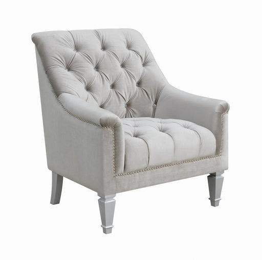 Avonlea Sloped Arm Tufted Chair Grey - Theo's Factory Direct Mattress & Furniture (Columbus, OH)