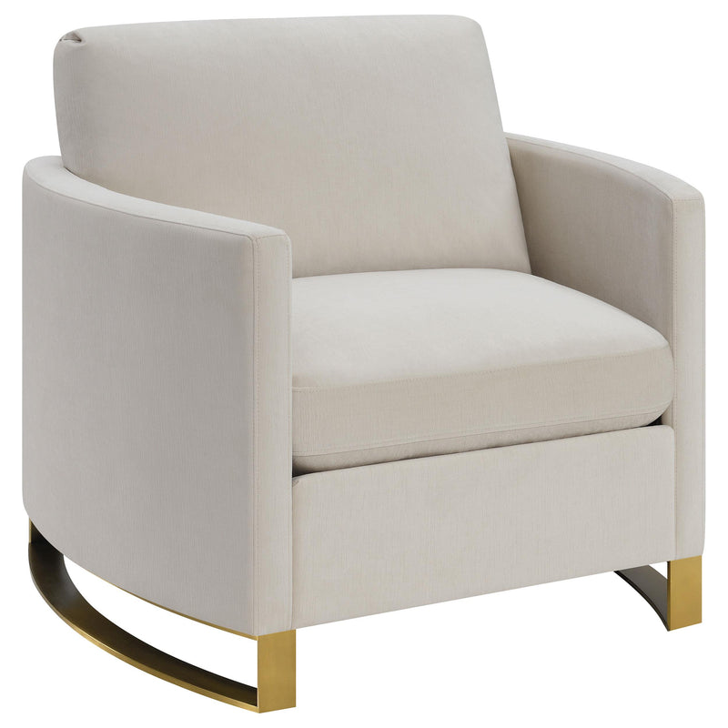 Corliss Upholstered Arched Arms Chair Beige - Theo's Factory Direct Mattress & Furniture (Columbus, OH)