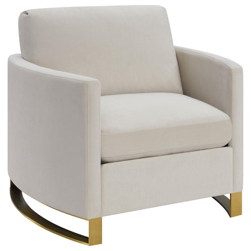 Corliss Upholstered Arched Arms Chair Beige - Theo's Factory Direct Mattress & Furniture (Columbus, OH)