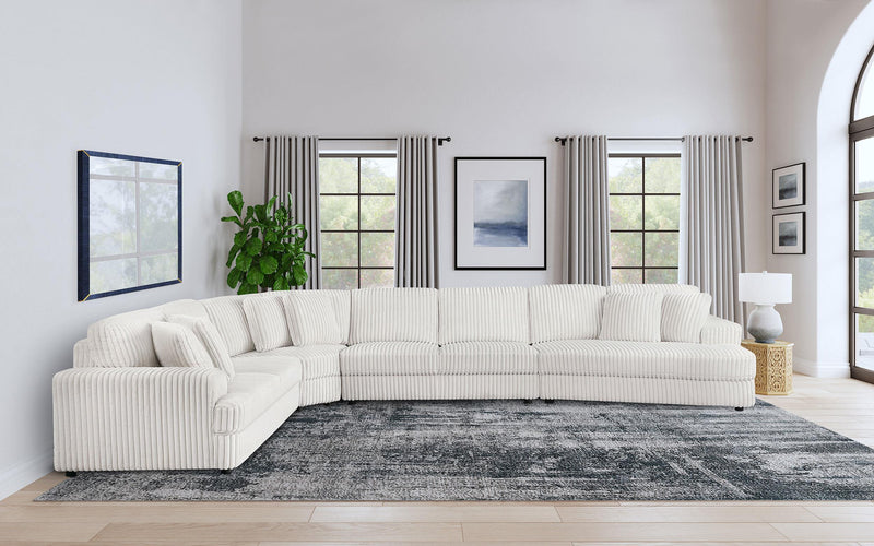 Emberson Upholstered Modular Sectional Sofa Ivory - Theo's Factory Direct Mattress & Furniture (Columbus, OH)