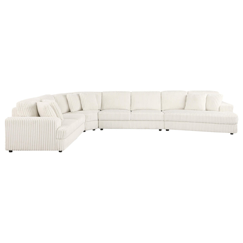 Emberson Upholstered Modular Sectional Sofa Ivory - Theo's Factory Direct Mattress & Furniture (Columbus, OH)