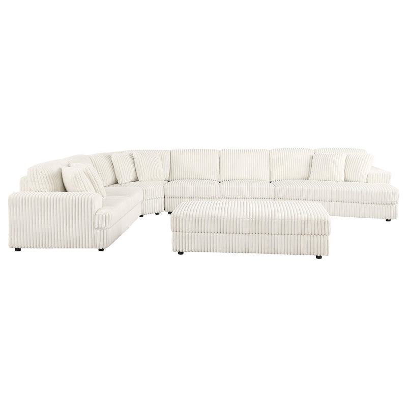 Emberson Upholstered Modular Sectional Sofa Ivory - Theo's Factory Direct Mattress & Furniture (Columbus, OH)