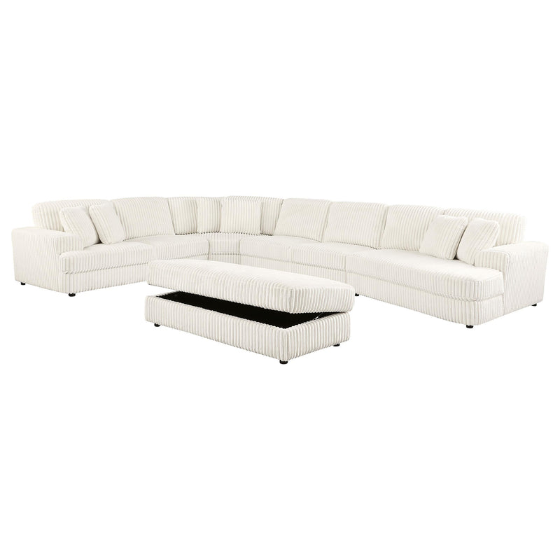 Emberson Upholstered Modular Sectional Sofa Ivory - Theo's Factory Direct Mattress & Furniture (Columbus, OH)