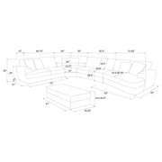 Emberson Upholstered Modular Sectional Sofa Ivory - Theo's Factory Direct Mattress & Furniture (Columbus, OH)