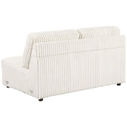 Emberson Upholstered Armless Loveseat Ivory - Theo's Factory Direct Mattress & Furniture (Columbus, OH)