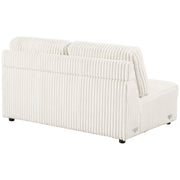 Emberson Upholstered Armless Loveseat Ivory - Theo's Factory Direct Mattress & Furniture (Columbus, OH)