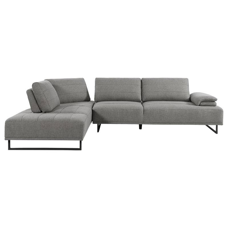Arden 2-piece Adjustable Back Sectional Taupe - Theo's Factory Direct Mattress & Furniture (Columbus, OH)
