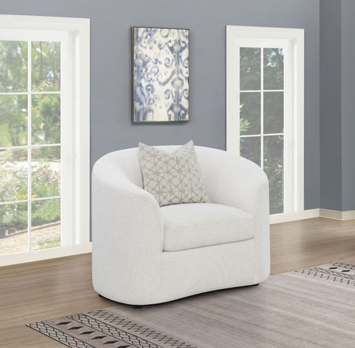 Rainn Upholstered Tight Back Chair Latte - Theo's Factory Direct Mattress & Furniture (Columbus, OH)