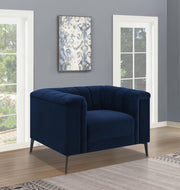Chalet Tuxedo Arm Chair Blue - Theo's Factory Direct Mattress & Furniture (Columbus, OH)