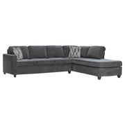 Mccord 2-piece Cushion Back Sectional Dark Grey - Theo's Factory Direct Mattress & Furniture (Columbus, OH)