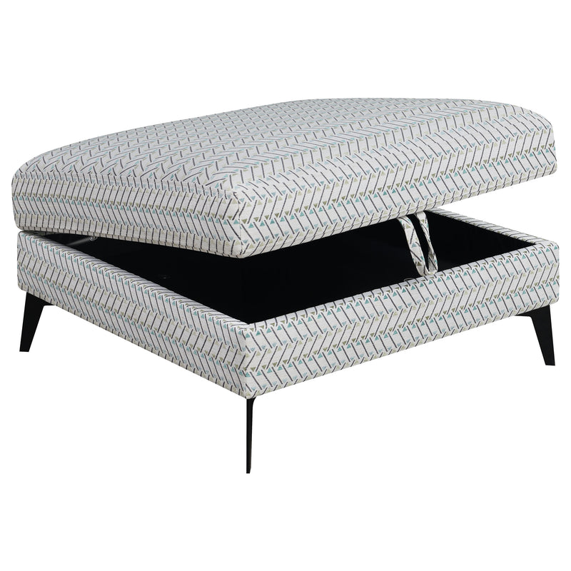 Clint Upholstered Ottoman with Tapered Legs Multi-color - Theo's Factory Direct Mattress & Furniture (Columbus, OH)