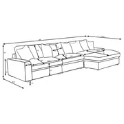 Blaine Upholstered Reversible Chaise Sectional Sofa - Theo's Factory Direct Mattress & Furniture (Columbus, OH)