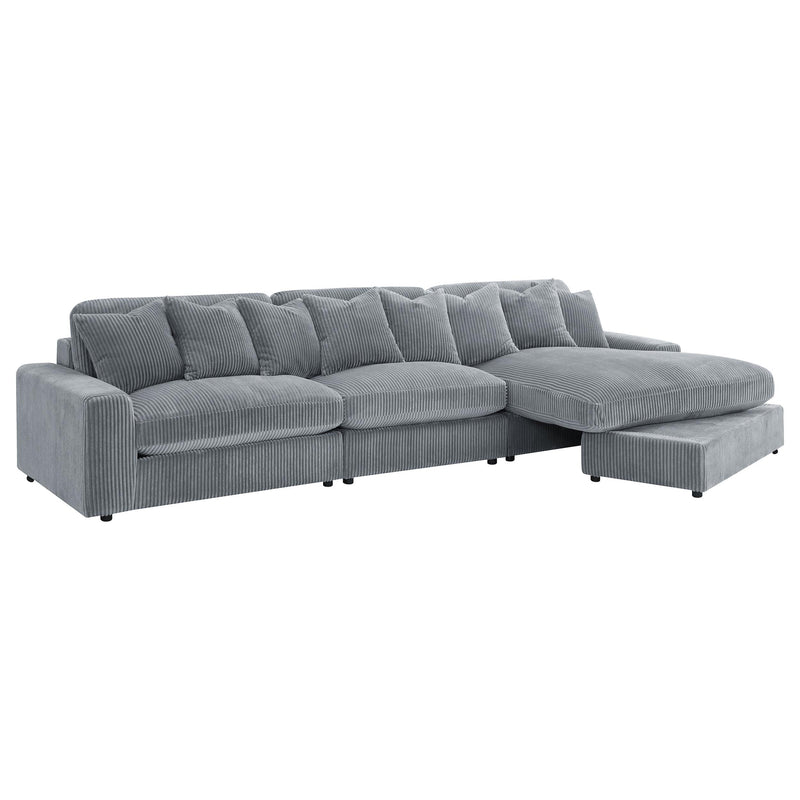Blaine Upholstered Reversible Chaise Sectional Sofa - Theo's Factory Direct Mattress & Furniture (Columbus, OH)