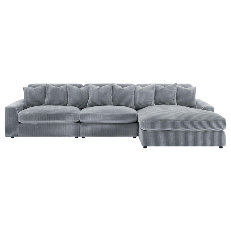 Blaine Upholstered Reversible Chaise Sectional Sofa - Theo's Factory Direct Mattress & Furniture (Columbus, OH)