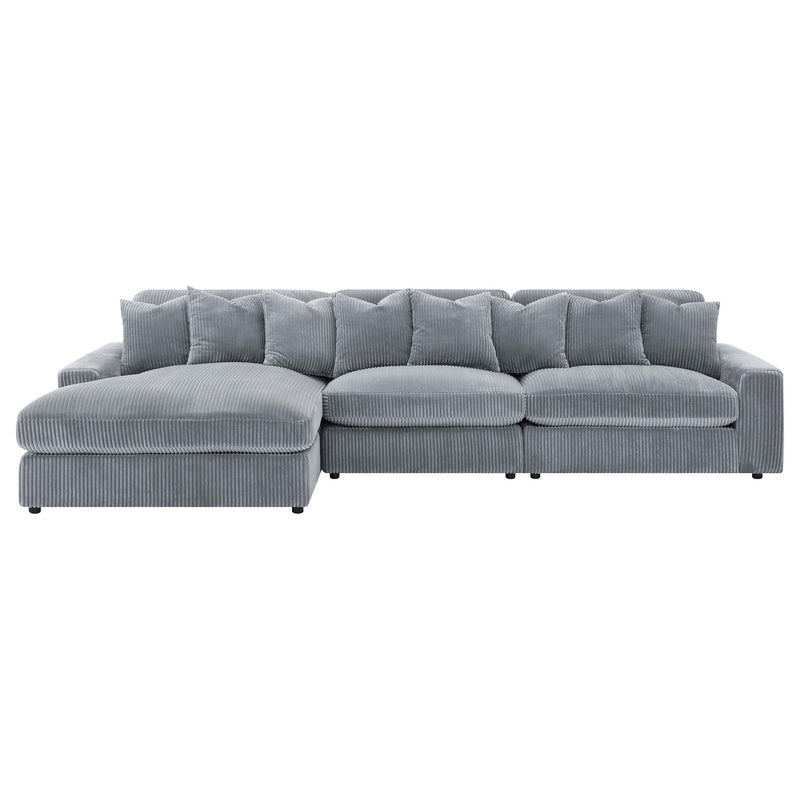 Blaine Upholstered Reversible Chaise Sectional Sofa - Theo's Factory Direct Mattress & Furniture (Columbus, OH)