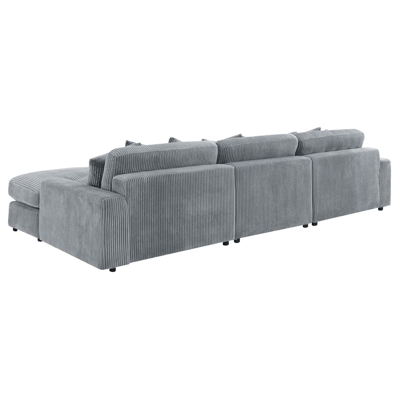 Blaine Upholstered Reversible Chaise Sectional Sofa - Theo's Factory Direct Mattress & Furniture (Columbus, OH)