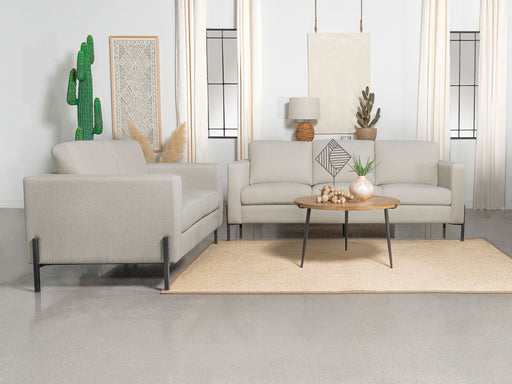 Tilly Upholstered Track Arms Sofa Set - Theo's Factory Direct Mattress & Furniture (Columbus, OH)