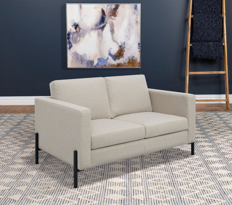 Tilly Upholstered Track Arms Loveseat - Theo's Factory Direct Mattress & Furniture (Columbus, OH)