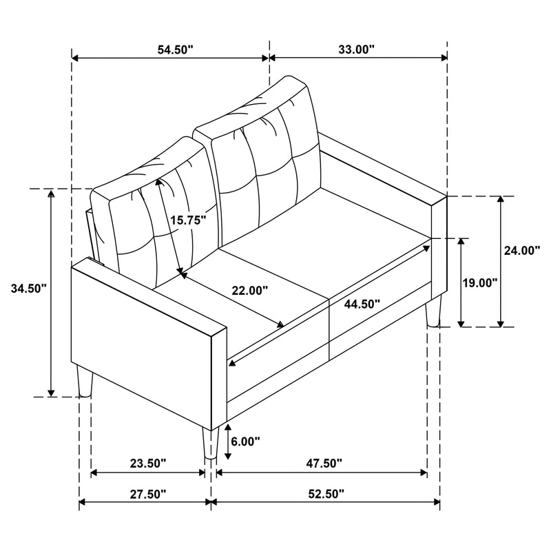 Bowen II Loveseat - Theo's Factory Direct Mattress & Furniture (Columbus, OH)