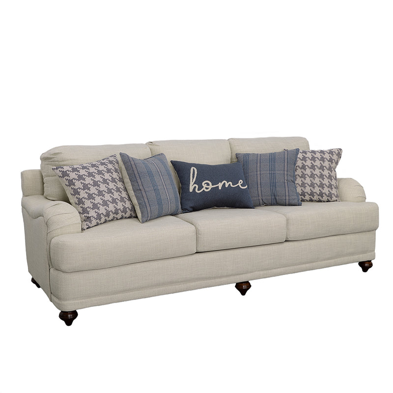 Glenn Recessed Arms Sofa Light Grey - Theo's Factory Direct Mattress & Furniture (Columbus, OH)