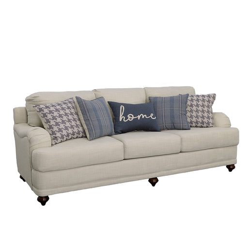 Glenn Recessed Arms Sofa Light Grey - Theo's Factory Direct Mattress & Furniture (Columbus, OH)