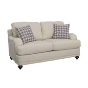 Glenn Recessed Arms Loveseat Light Grey - Theo's Factory Direct Mattress & Furniture (Columbus, OH)
