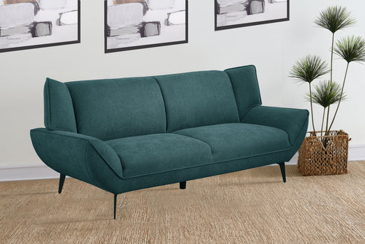 Acton Upholstered Flared Arm Sofa Teal Blue - Theo's Factory Direct Mattress & Furniture (Columbus, OH)