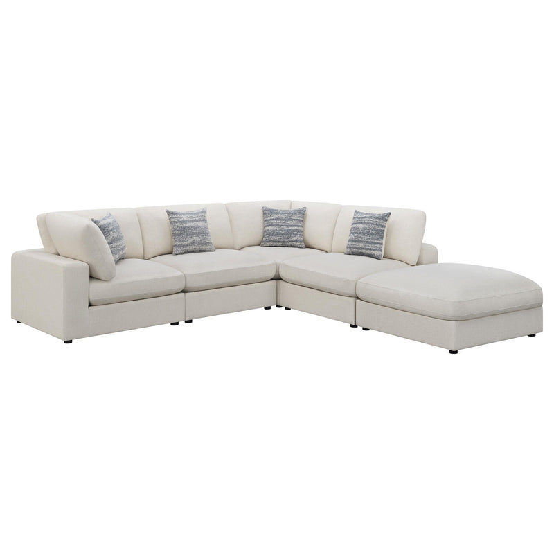 Serene 5-piece Upholstered Modular Sectional Sofa Beige - Theo's Factory Direct Mattress & Furniture (Columbus, OH)