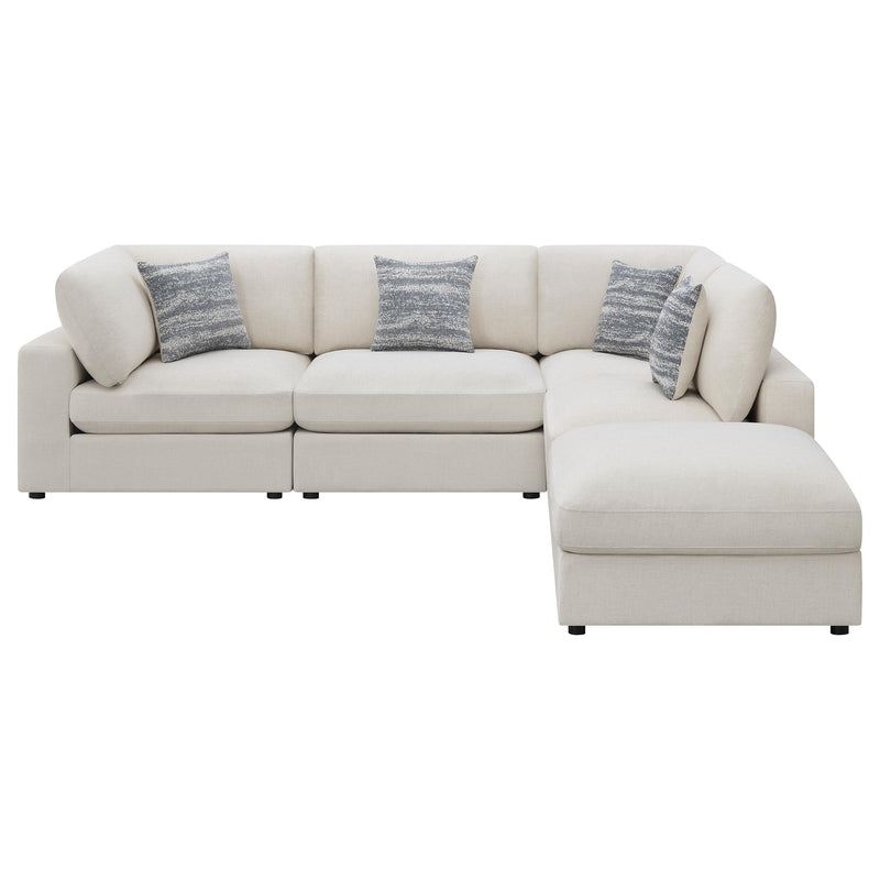 Serene 5-piece Upholstered Modular Sectional Sofa Beige - Theo's Factory Direct Mattress & Furniture (Columbus, OH)