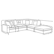Serene 5-piece Upholstered Modular Sectional Sofa Beige - Theo's Factory Direct Mattress & Furniture (Columbus, OH)