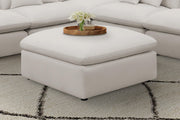 Hobson Cushion Seat Ottoman Off-White - Theo's Factory Direct Mattress & Furniture (Columbus, OH)
