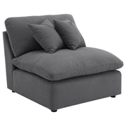 Hobson 6-piece Upholstered Modular Sectional Sofa Charcoal - Theo's Factory Direct Mattress & Furniture (Columbus, OH)