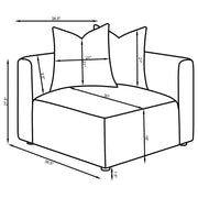 Jennifer Upholstered Corner Chair - Theo's Factory Direct Mattress & Furniture (Columbus, OH)
