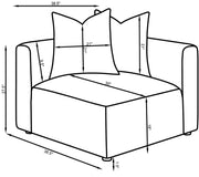 Jennifer Upholstered Corner Chair - Theo's Factory Direct Mattress & Furniture (Columbus, OH)