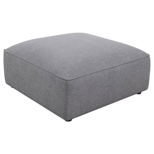 Jennifer Square Upholstered Ottoman Grey - Theo's Factory Direct Mattress & Furniture (Columbus, OH)