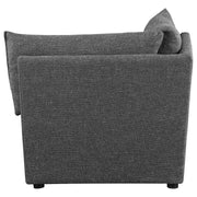 Sasha Upholstered Corner Chair Barely Black - Theo's Factory Direct Mattress & Furniture (Columbus, OH)