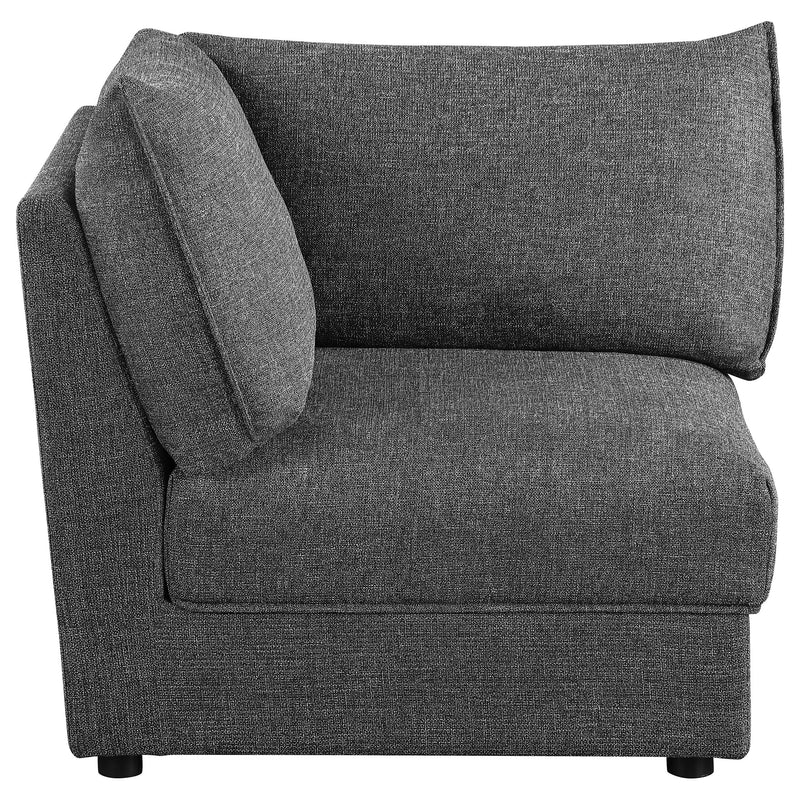 Sasha Upholstered Corner Chair Barely Black - Theo's Factory Direct Mattress & Furniture (Columbus, OH)