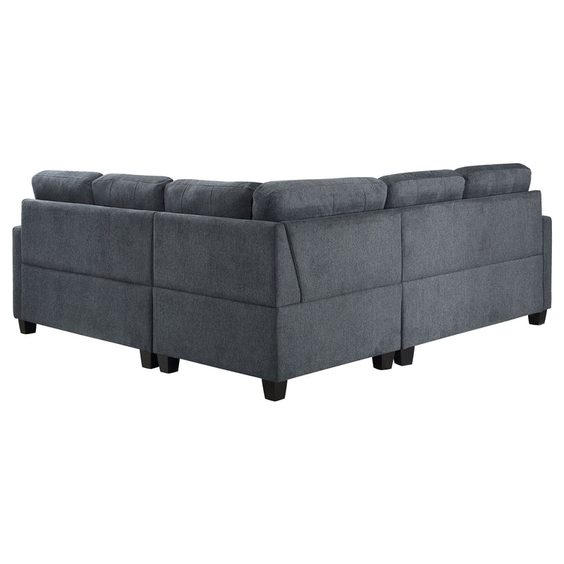 Georgina 5 Pc Stationary Sectionals Grey - Theo's Factory Direct Mattress & Furniture (Columbus, OH)