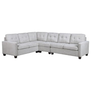 Georgina 4-piece Upholstered Modular Sectional Sofa Beige - Theo's Factory Direct Mattress & Furniture (Columbus, OH)