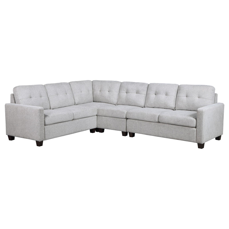 Georgina 4-piece Upholstered Modular Sectional Sofa Beige - Theo's Factory Direct Mattress & Furniture (Columbus, OH)